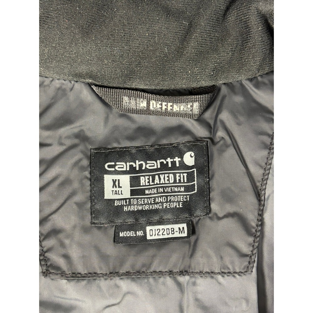 Carhartt Rain Defender Relaxed Fit Puffer Jacket Black XL Tall 0J2208-M - Picture 2 of 8
